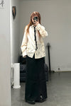 AVIVA JIFEI XUE Ancient Constellation Embroidered Patchwork White Shirt S22-ELSS